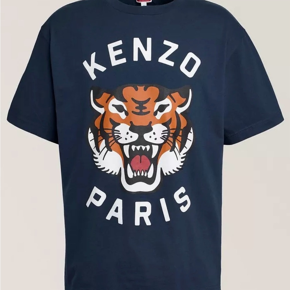 Kenzo Blue Tiger Graphic T-Shirt